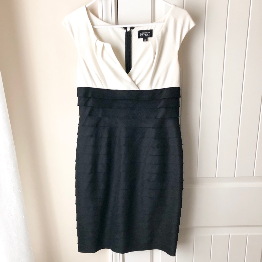 Adrianna Papell Black + White Dress